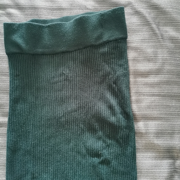 Green ribbed pencil skirt - Picture 2 of 3